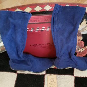 Donald J Pliner Blue Suede Jokla' Western Boots